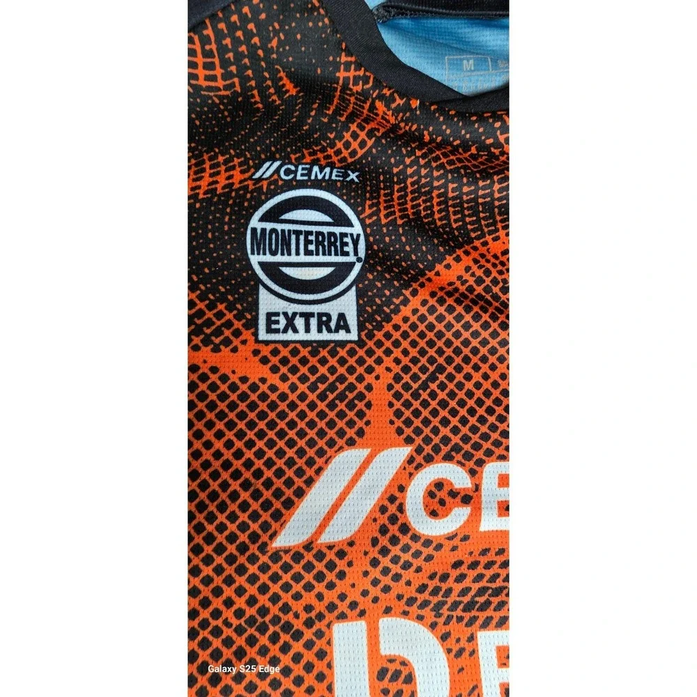 Adidas Tigres UANL 2022-23 Third Jersey Orange Black Heat.Rdy Mens Medium